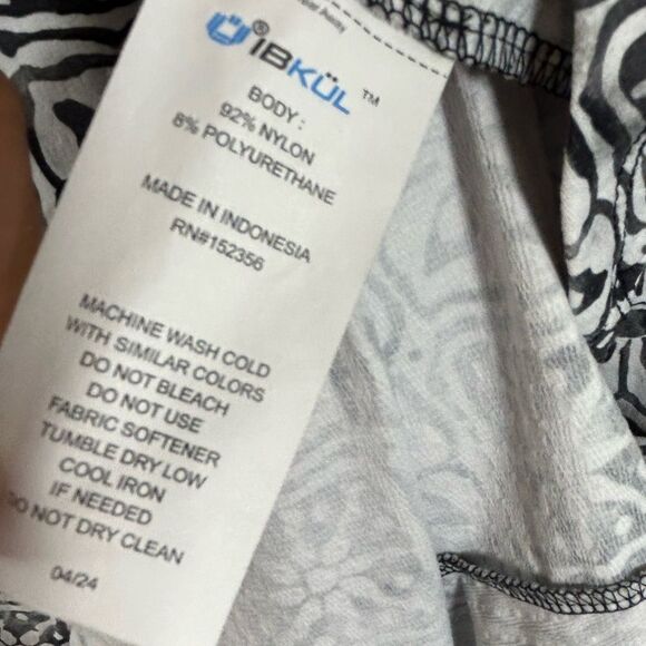 IBKUL LADIES polo shirt DRESS MEDIUM BLACK WHITE TENNIS GOLF UPF QUICK DRY - Picture 4 of 12